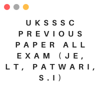 UKSSSC Previous Paper All Exam